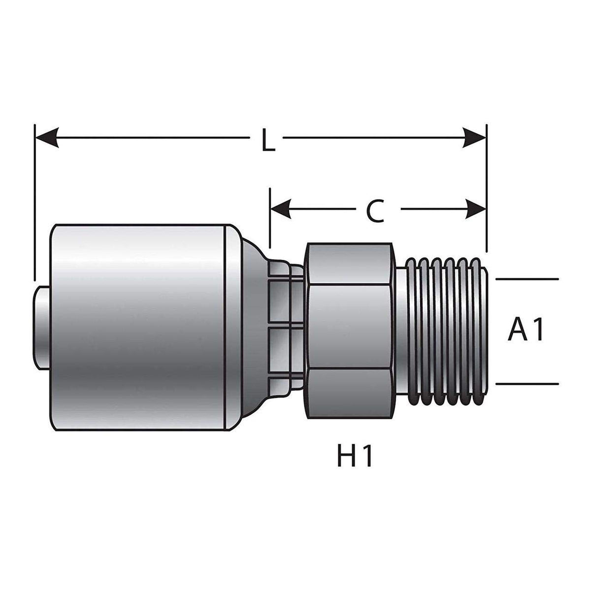 Gates G25615-1018 Male DIN 24 Cone