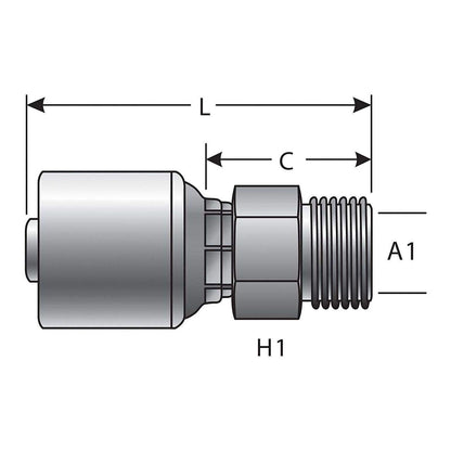 Gates G25615-1018 Male DIN 24 Cone