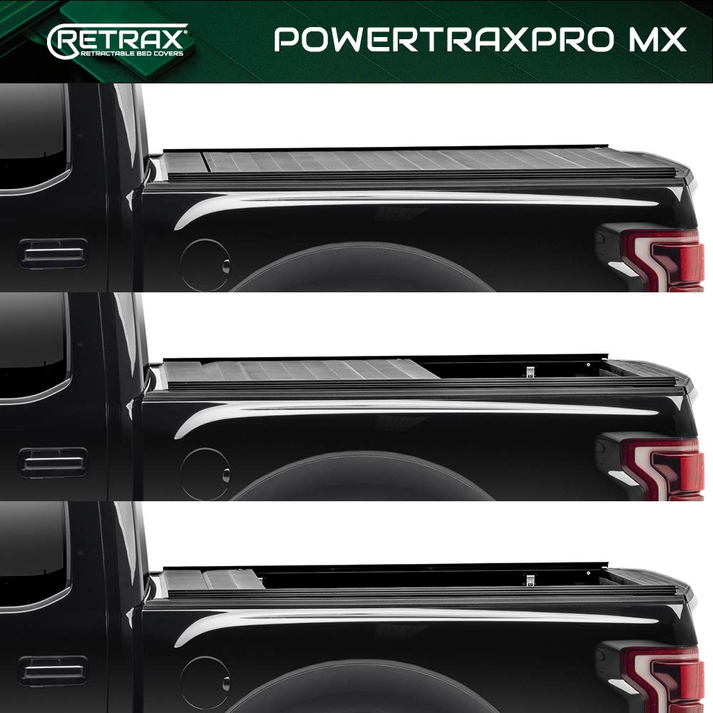RETRAX 90481 RealTruck Retrax PowertraxPRO MX Retractable Truck Bed Tonneau Cover | 90481 | Fits 2019 - 2025 Chevy/GMC Silverado/Sierra, w/ MultiPro/Flex tailgate (w/o Carbon Pro bed) 5' 10" Bed (69.9")