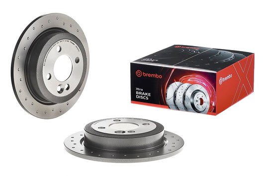 BREMBO 0891631XC02 Brembo 08.9163.1X Xtra UV Coated solid drilled Rear Brake Rotor MINI OE# 34211503070