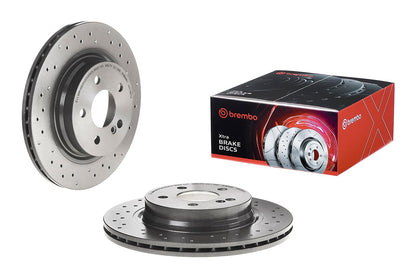 BREMBO 09A7601XC02 Brembo 09.A760.1X Xtra UV Coated vented drilled Rear Brake Rotor MERCEDES-BENZ/MERCEDES-BENZ (BBDC) OE# A0004231212