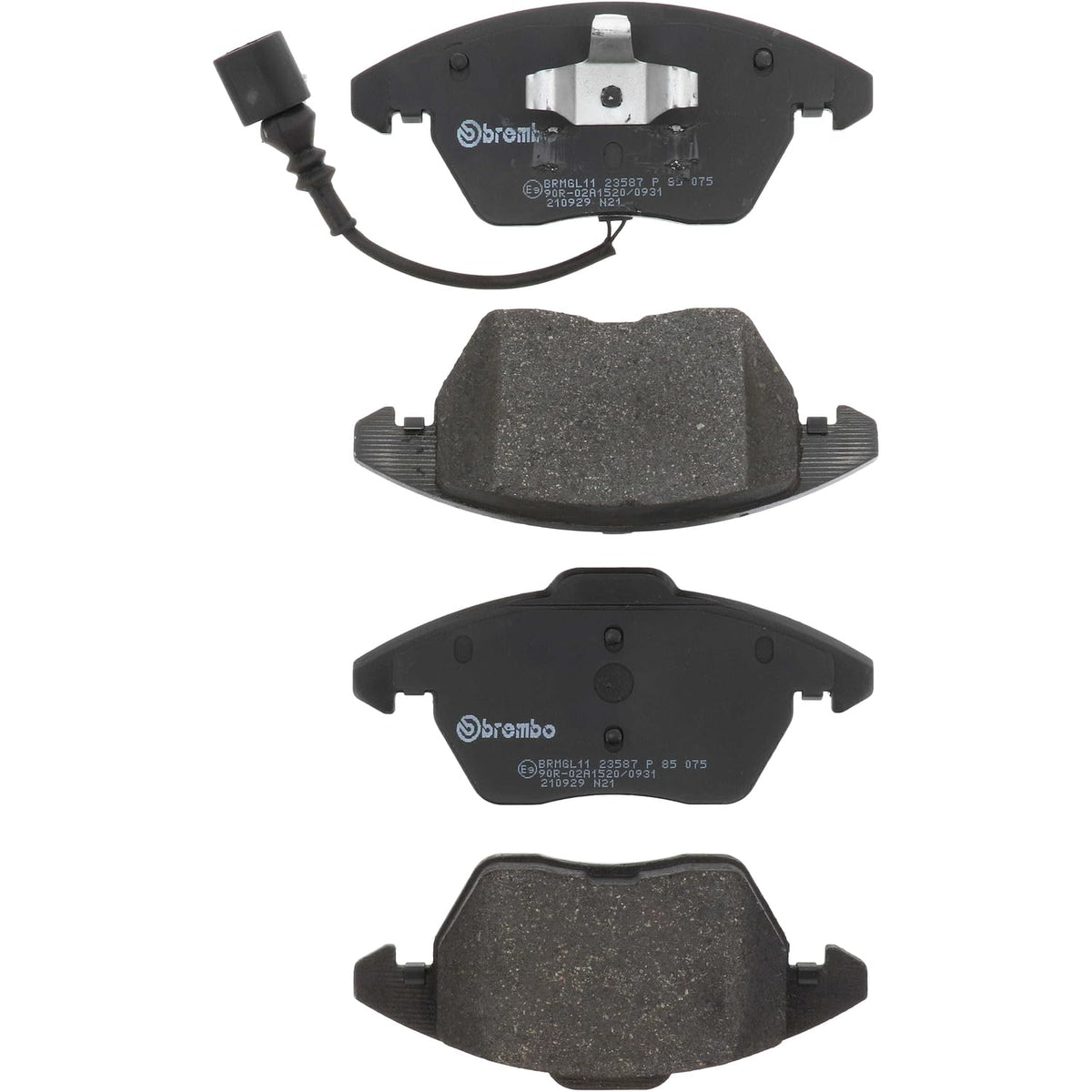 BREMBO P85075 Brembo P85075 Low-Met Front Disc Brake Pad Set AUDI/SEAT/SKODA/SPYKER/VW/VW (FAW) OE# 1K0698151C