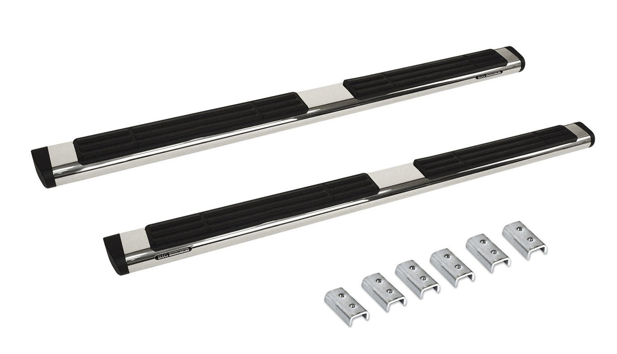 GO RHINO 686404787PS Go Rhino 6" OE Xtreme Sidesteps & Brackets – Stainless Steel, Polished – 686404787PS – Fits 2019 - 2025 Chevrolet Silverado & GMC Sierra Crew Cab (See description)