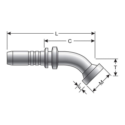 Gates G20357-1616 GlobalSpiral Couplings, Code 62 O-Ring Flange