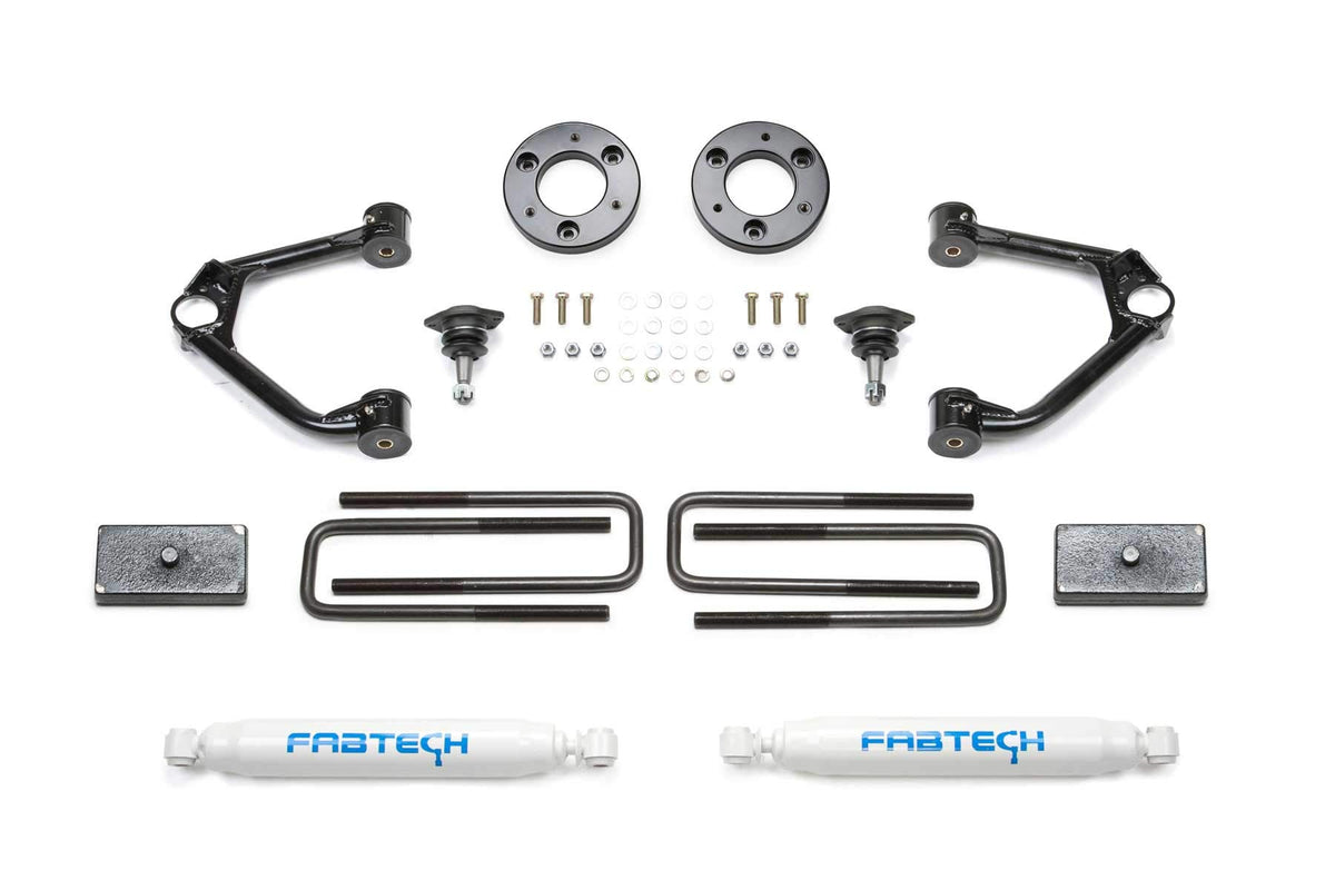 FABTECH K1152 Fabtech K1152 Ball Joint Control Arm Lift System 1.5 in. Lift w/Rear Performance Shocks Ball Joint Control Arm Lift System