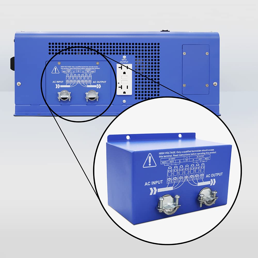 AIMS POWER PICOGLF3K12050BY AIMS 3000W 12V Pure Sine Inverter Charger w Transfer Switch 120/240V ETL