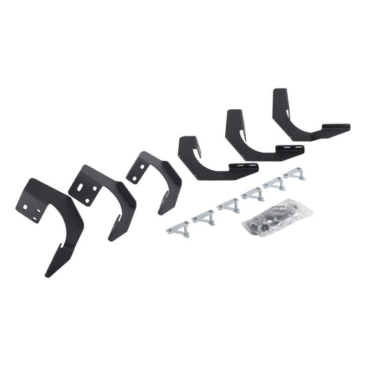 GO RHINO 6942065 Go Rhino RB10 / RB20 Brackets | Mild Steel, Textured Black | 6942065 | Fits 2015-2018 Ram 1500 Crew/Quad Cab Pickup; 2019-2023 Ram 1500 Classic Crew/Quad Cab Pickup