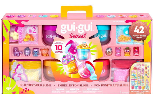 Moose Toys Gui-Gui Tropical 42-Piece Slime Playset with 10 Signature Slimes