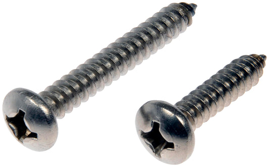 DORMAN 784-170 Dorman 784-170 Self Tapping Screw-Stainless Steel-Pan Head-No. 12 x 1 In., 1-1/2 In., 8 Pack Universal Fit