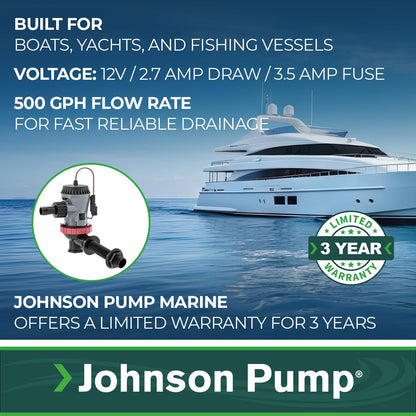 JOHNSON PUMP 10-13642-01 Johnson Pump 10-13642-01 Aqua O2 Flex Mount Aerator Pump - 500 GPH