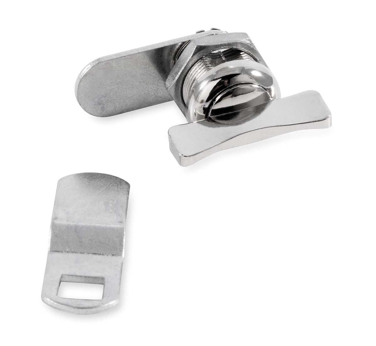 CAMCO 44333 Camco 44333 Steel RV Easy Turn Thumb Operated Style Offset Cam Lock for Recreational Vehicle Installation, Fits up to 5/8 Inches Thick