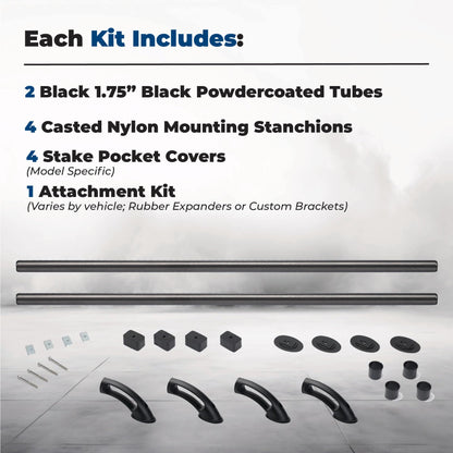 PUTCO 88857 Putco 88857 Black Locker Side Rails - Matte Black Truck Bed Rails - Fits 2019-2025 Chevrolet Silverado and GMC Sierra 1500 8ft Bed. Fits 2020-2025 Silverado/Sierra 2500 & 3500 8ft Bed