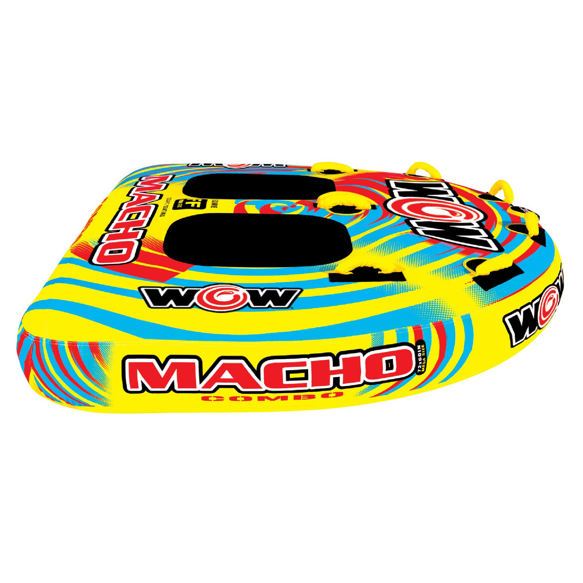 WOW SPORTS 16-1010 WOW Sports Macho Combo Towable Tubes for Boating, Accessories for Tubing, Water Tube for Boats - Double Seater 2 Person 340 lbs Capacity