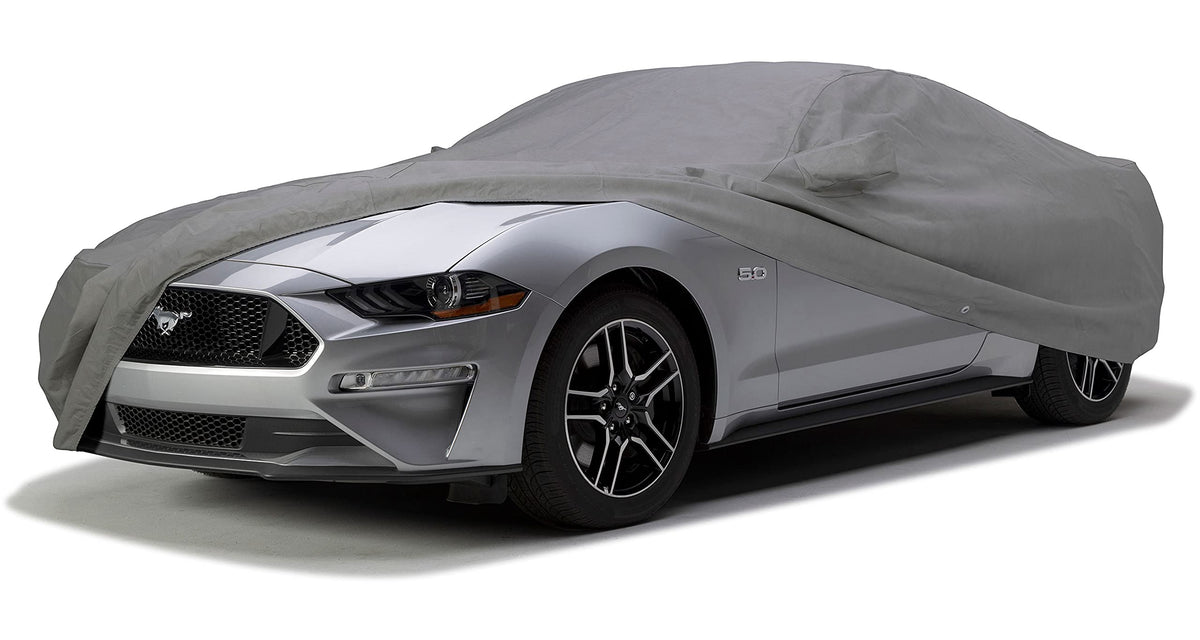 COVERCRAFT C17794MC Covercraft Custom 3-Layer Moderate Climate Car Cover | C17794MC | Compatible with: 2015-2019 Ford Mustang Coupe (Excludes Shelby GT350/GT500 Models) | Gray