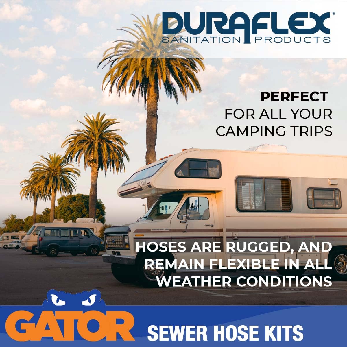 DURAFLEX 22006 Duraflex 22006 GATOR SEWER HOSE KIT 20' POLYMER