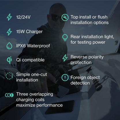 SCANSTRUT SC-CW-7GT Scanstrut SC-CW-7GT Sub 15W 3-Coil Waterproof Wireless Charger
