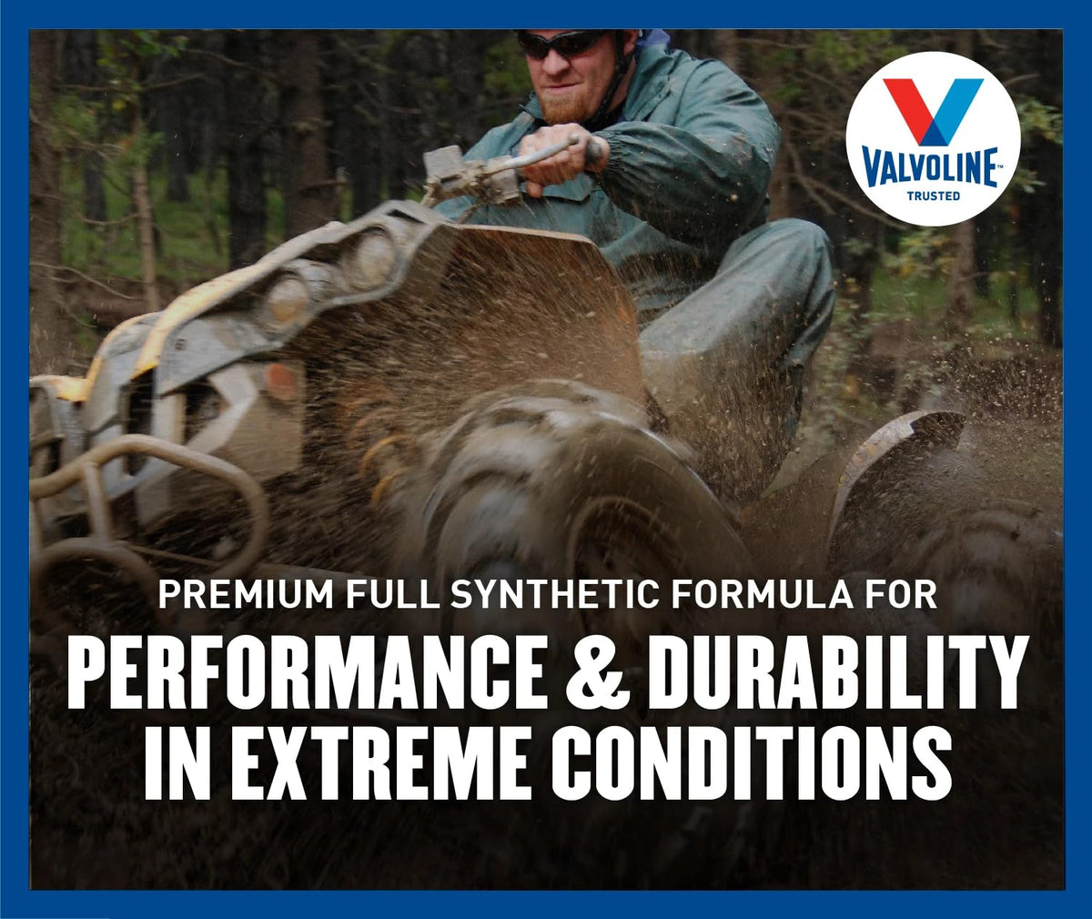 VALVOLINE 899367 Valvoline 4-Stroke Powersport Full Synthetic Motor Oil 1 Quart (Pack of 6)