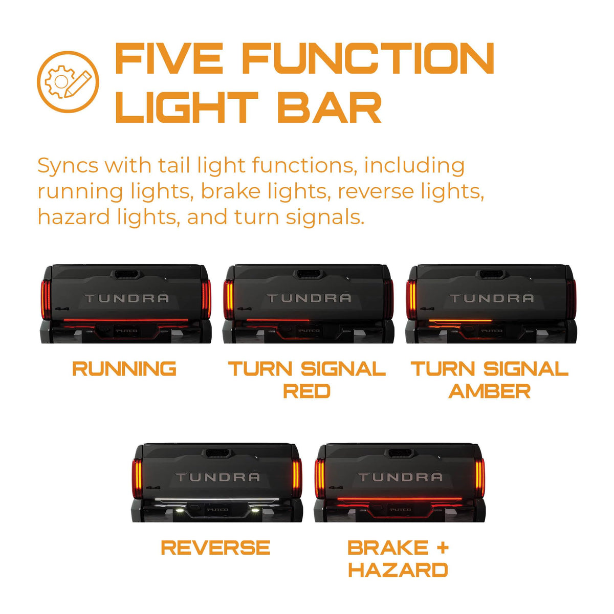 PUTCO 92009-48 Putco 92009-48 48" Switch Blade LED Tailgate Bar with Power Wire Modification