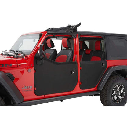 BESTOP 51750-35 Bestop Full Fabric Doors Black Diamond 5175035 for Jeep JL & JT 2018-2027