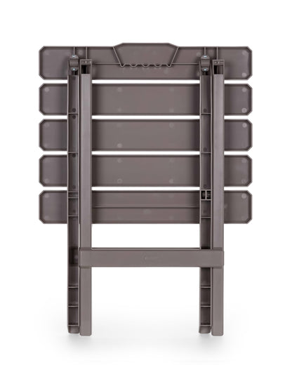 CAMCO 51887 Camco Adirondack Style Folding Plastic Large Table with Footrest Design and Easy to Setup Construction for Indoor or Outdoor Use, Taupe