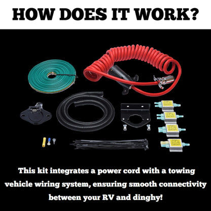 ROADMASTER 15267 Roadmaster 15267 All in One Towed Vehicle Wiring Kit with 7-to-6 Wire Power Cord | Excludes Vehicles with Variable Voltage | Crafted from Fine Materials | Easy Installation