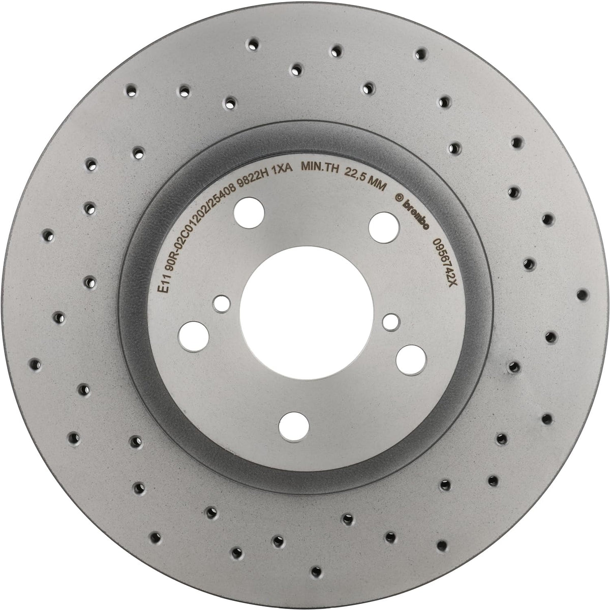 BREMBO 0956742XC02 Brembo 09.5674.2X Xtra UV Coated vented drilled Front Brake Rotor SUBARU/TOYOTA OE# 26300AE071