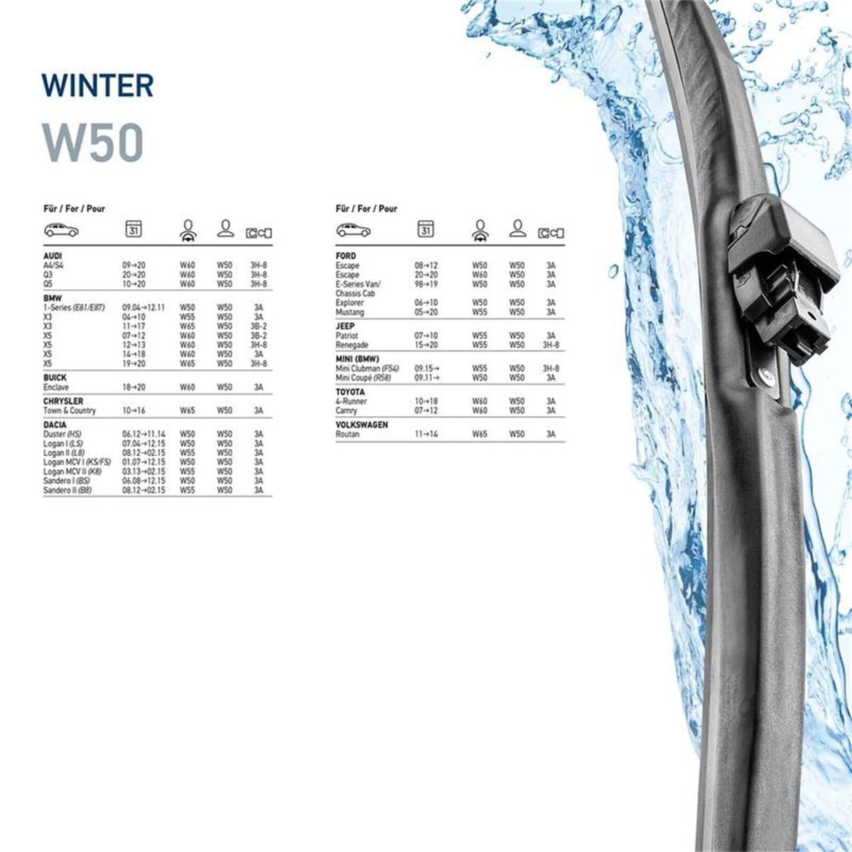 Hella 358004201 9XW 358 004-201 Winter Windscreen Wiper