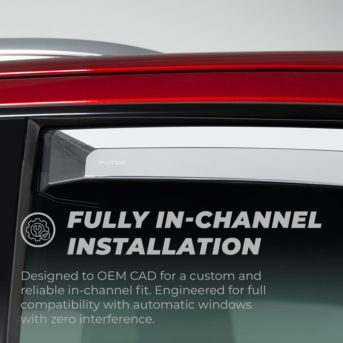 PUTCO 480067 Putco 480067 Element Chrome Window Visor in Channel