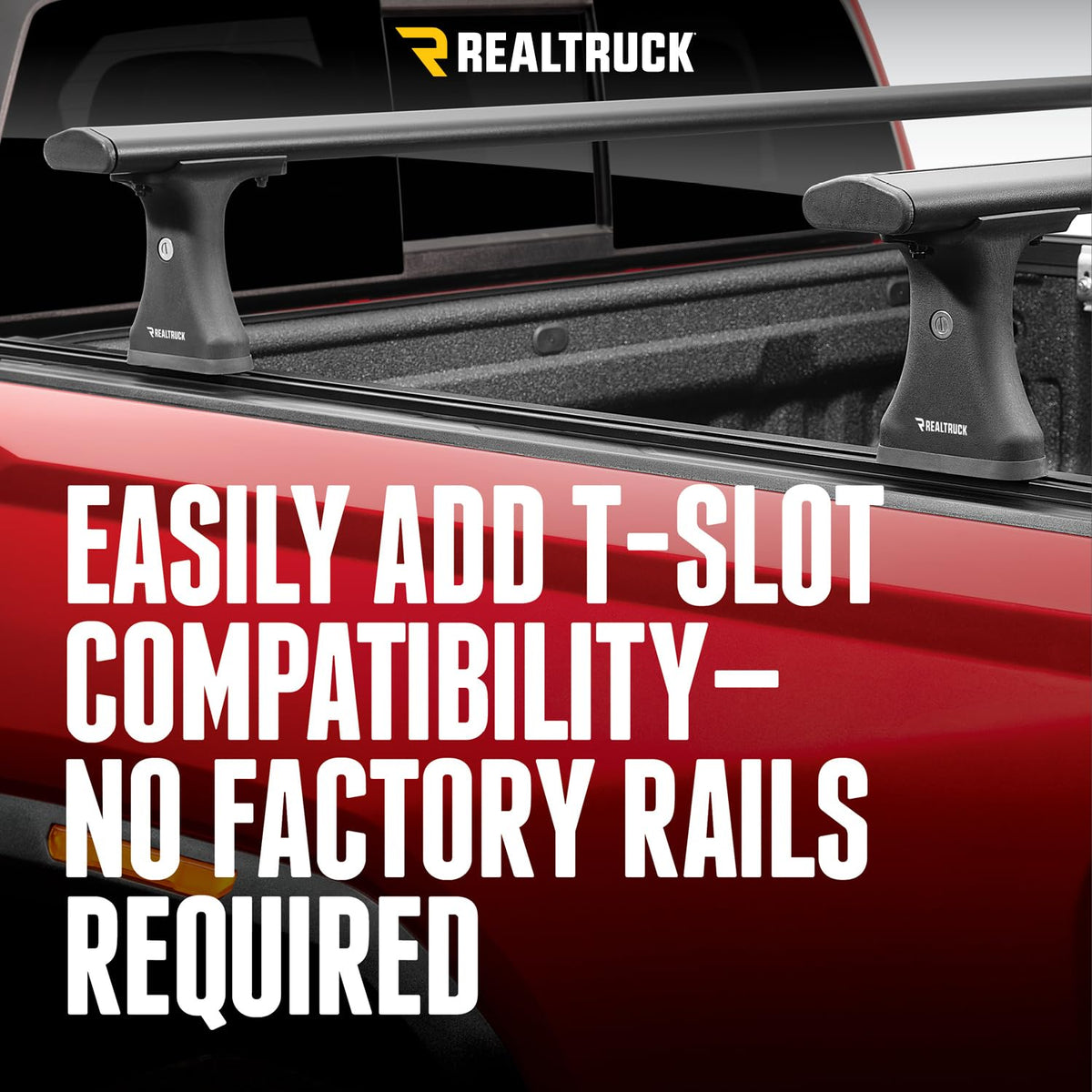 TRUXEDO 1118359 RealTruck TruXedo Elevate TS Rails | 1118359 | Fits 6'4" to 7' Beds - Standard Short Beds (72" Rail Length) | RAILS & Cleats Only