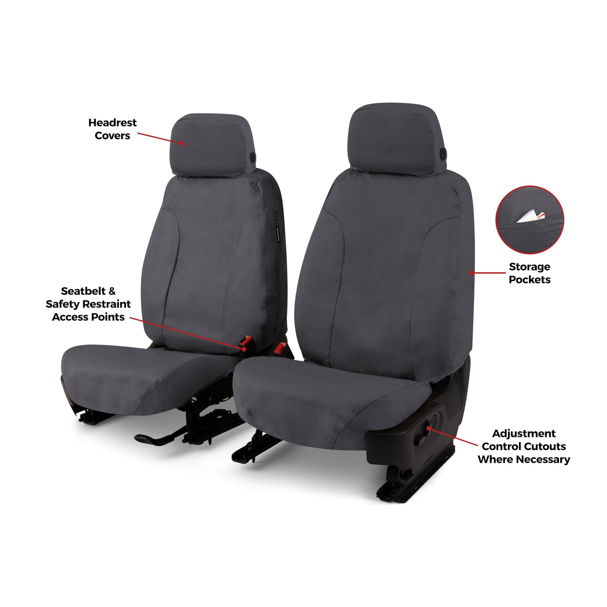 COVERCRAFT SS2627PCCH Covercraft SS2627PCCH POLYCOTTON SEATSAVER CUSTOM FRONT R