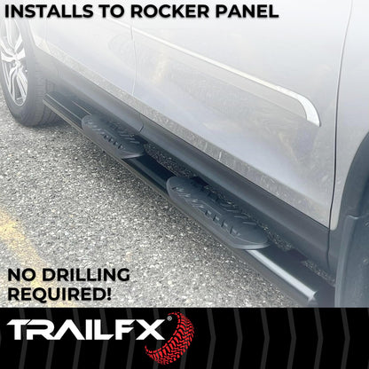 TRAILFX 2940413053 TrailFX 2940413053 Black 4" Oval Tube Side Step
