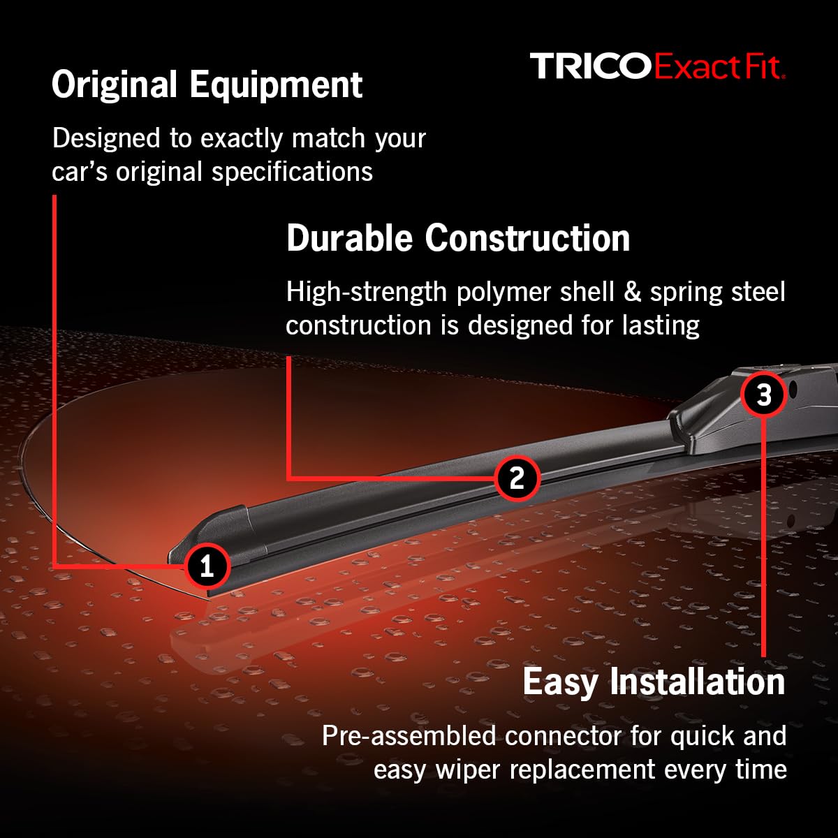 TRICO 24-15B TRICO Exact Fit 24-15B O.E. Beam Wiper Blade - 24"