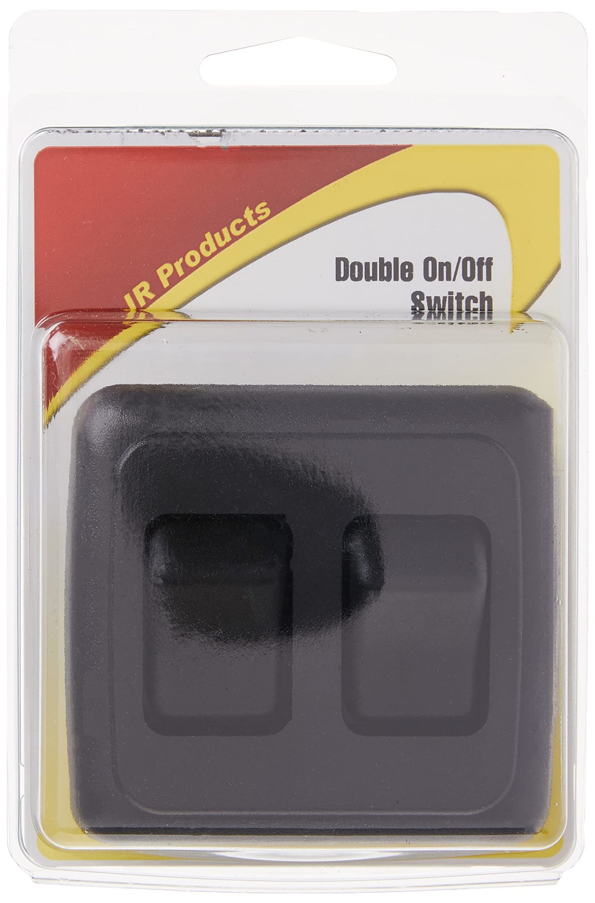 JR PRODUCTS 12235 JR Products 12235 Black Double SPST On-Off Switch with Bezel