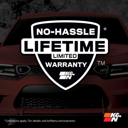 K&N FILTER 33-2460 K&N High-Flow Original Lifetime Engine Air Filter: Increase Power: Premium, Washable: Compatible with Chrysler/Dodge: 300, Challenger, Charger, 33-2460