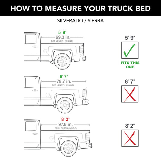 ROLL N LOCK LG271M RealTruck Roll-N-Lock M-Series Retractable Truck Bed Tonneau Cover | LG271M | Fits 2007 - 2013 Chevy/GMC Silverado/Sierra 5' 9" Bed (69.3")