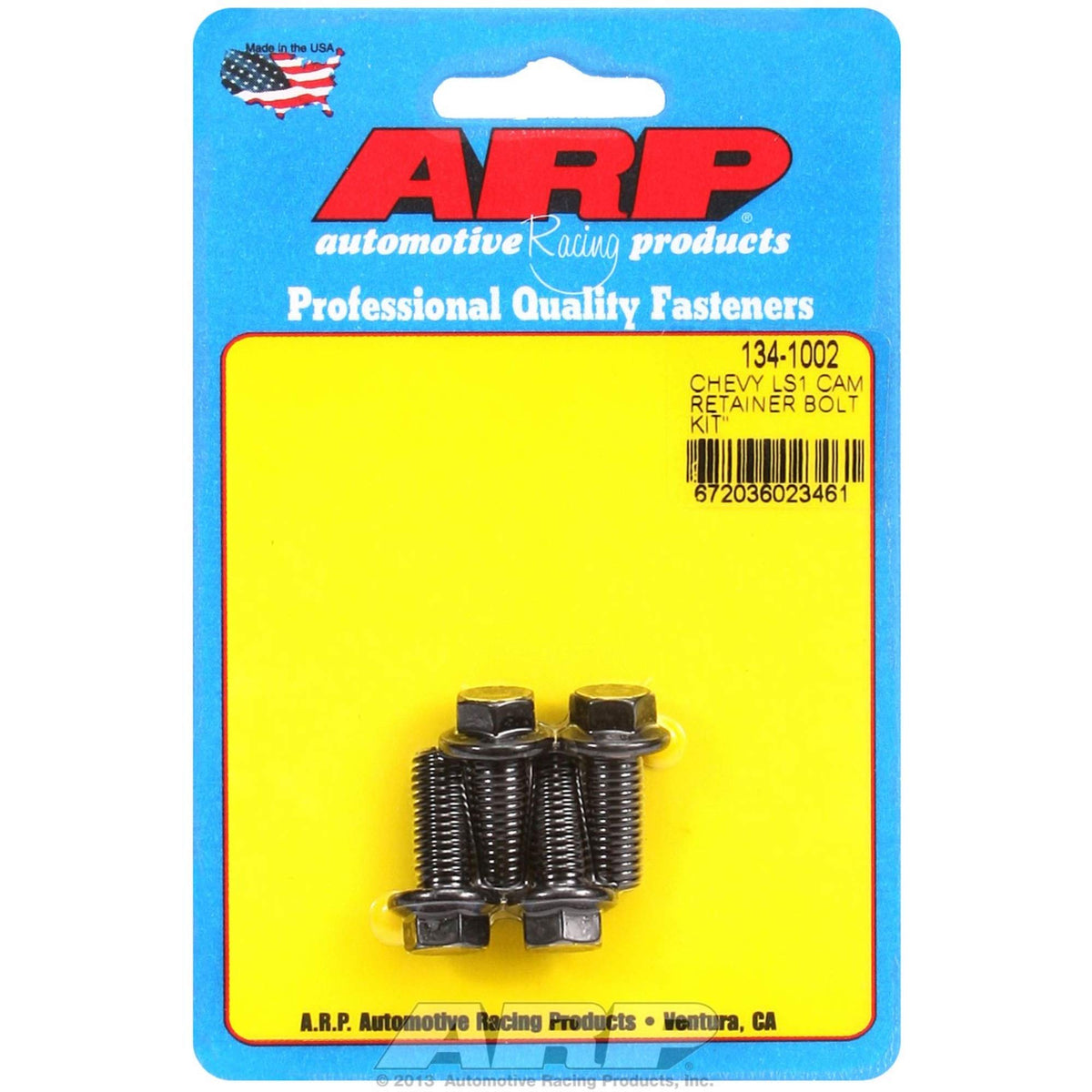 ARP 134-1002 ARP 134-1002 High Performance Series Black Oxide M8 x 1.25 Thread 20mm UHL Camshaft Retainer Plate Bolt Kit with 10mm Socket for GM LS-Series V8