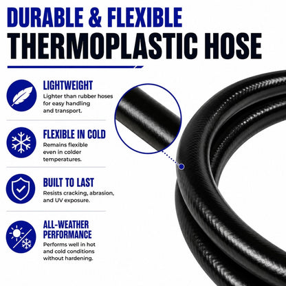 FLAME KING MB100395-72 Flame King RV, Van, Trailer, Dual Quick Connect Hose, LP Gas Only, 72 Inch, 1/4 Inch ID - 100395-72 , Black