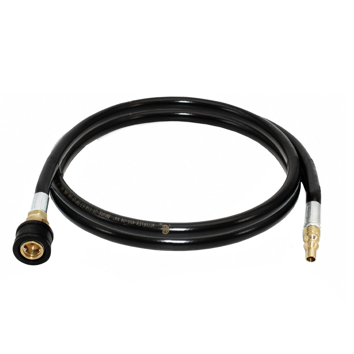 FLAME KING MB100395-72 Flame King RV, Van, Trailer, Dual Quick Connect Hose, LP Gas Only, 72 Inch, 1/4 Inch ID - 100395-72 , Black
