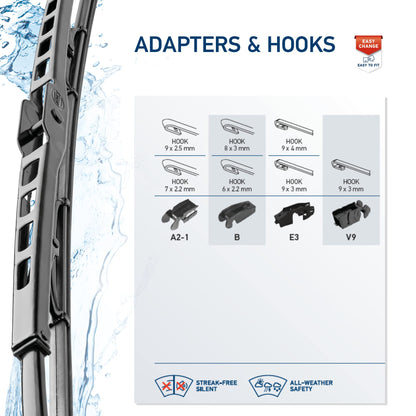 Hella 9XW398114022/22 OE Quality 22 Inch All Seasons Streak-Free