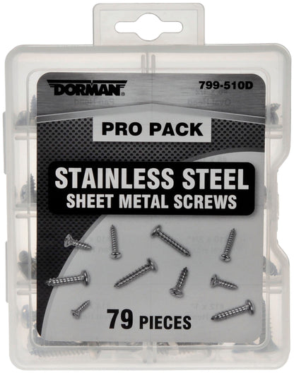 Dorman 799-510D Pro Pack Sheet Metal Screws Stainless Steel