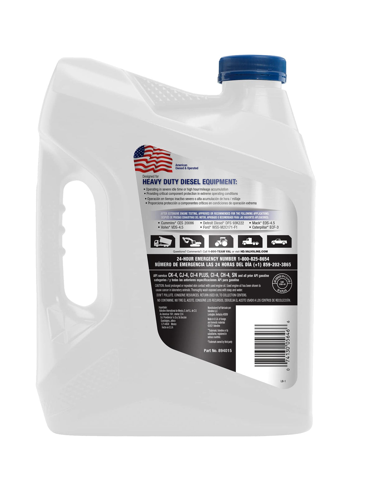 VALVOLINE 894015 Valvoline All Terrain 15W-40 Heavy Duty Diesel Engine Oil 1 GA
