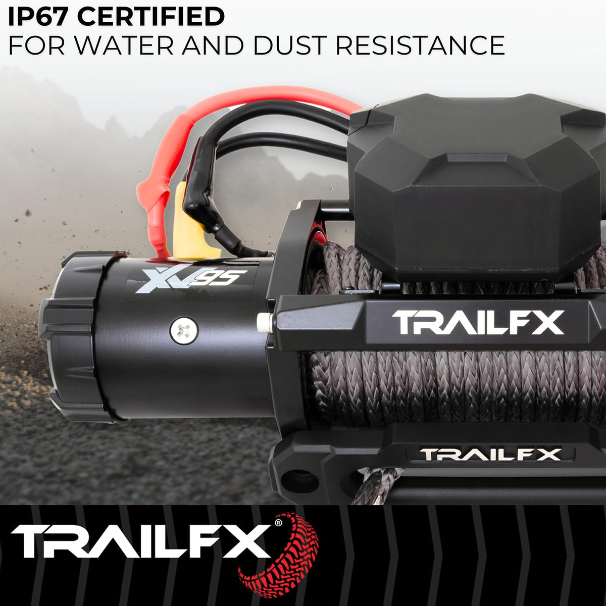 TrailFX WXVS95B X95 Winch Synthetic Rope Winch