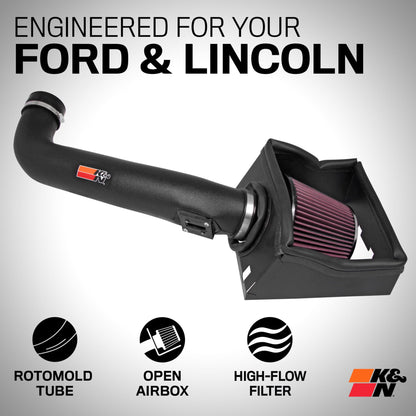 K&N 57-2575 Cold Air Intake System: High-Flow Air Filter