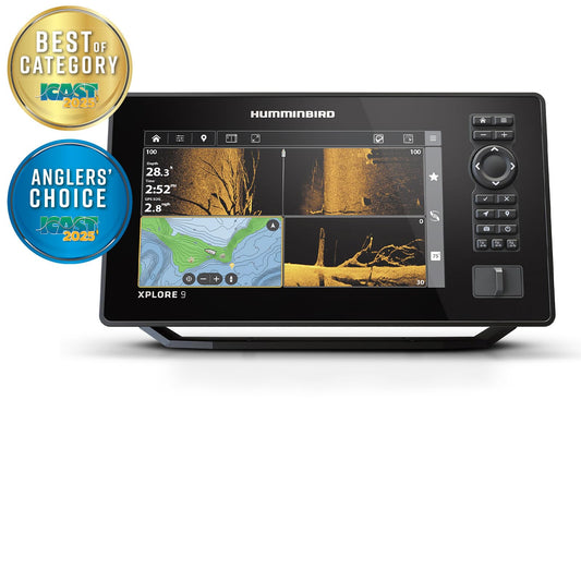 HUMMINBIRD 412000-1 Humminbird XPLORE 9 GPS Fish Finder with Transducer, MEGA Side Imaging+ & HD Touchscreen