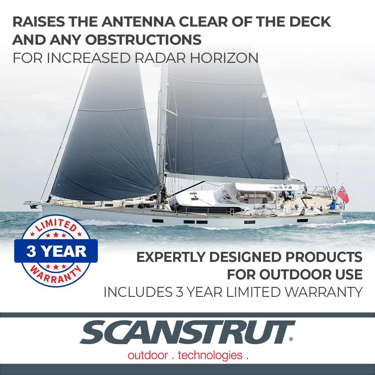 SCANSTRUT LMM-1 Scanstrut LMM-1 Self-Leveling Radar Mount for 2kW/4kW Raymarine, Garmin, and Navico BR24/3G/4G Radomes - Mast-Mounted