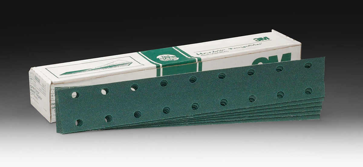 3M 00542 3M Green Corps Hookit Sheet, 40, 2-3/4 in x 16-1/2 in, 50 Sheets per Carton