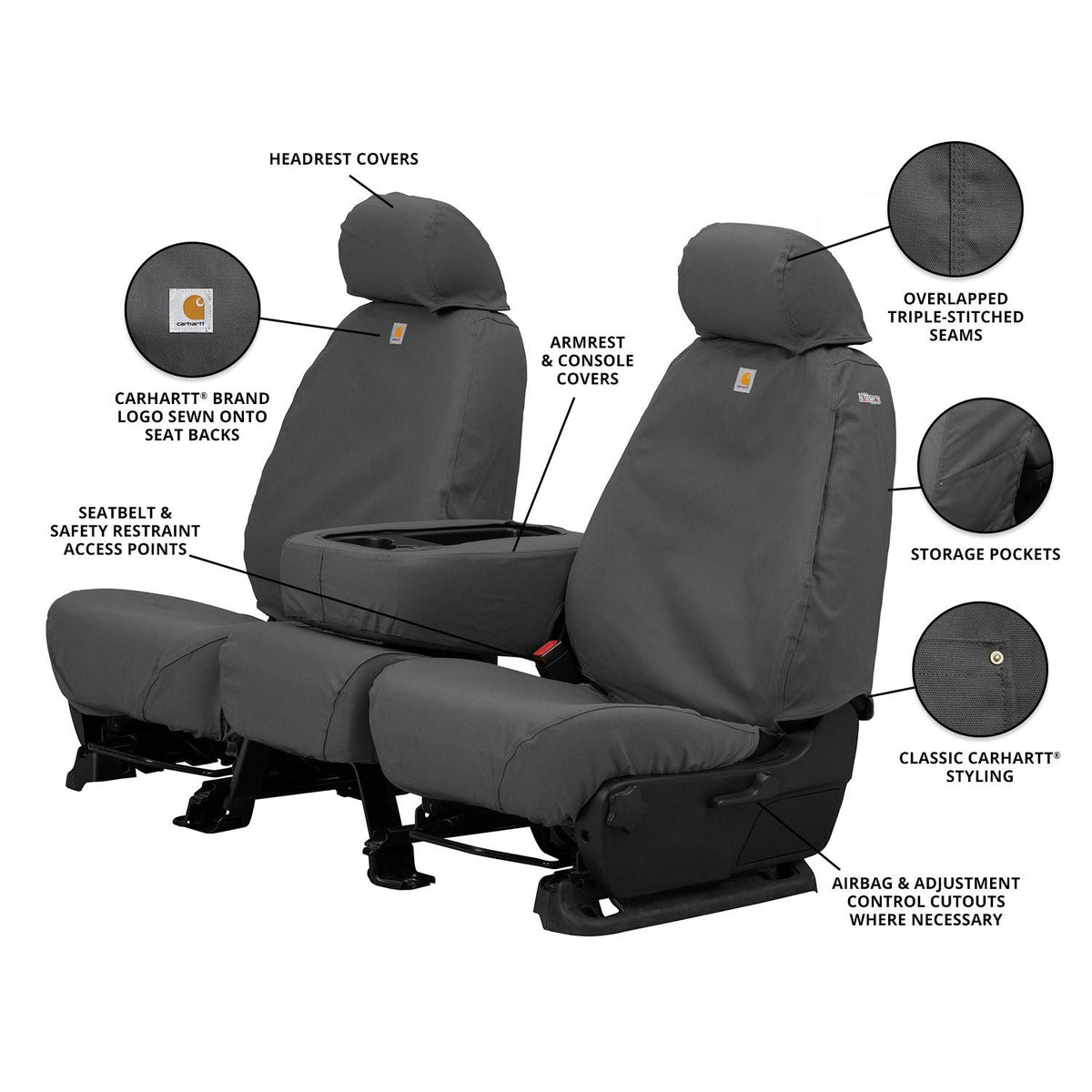 COVERCRAFT SSC3457CAGY Covercraft SSC3457CAGY SEAT COV 17 RAM 3500 40/20/40 W/AR
