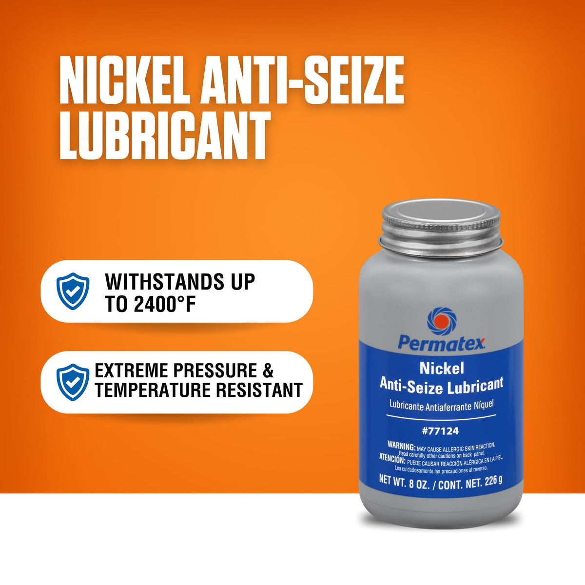 PERMATEX 77124 Permatex 77124 Nickel Anti-Seize Lubricant, 8 oz.