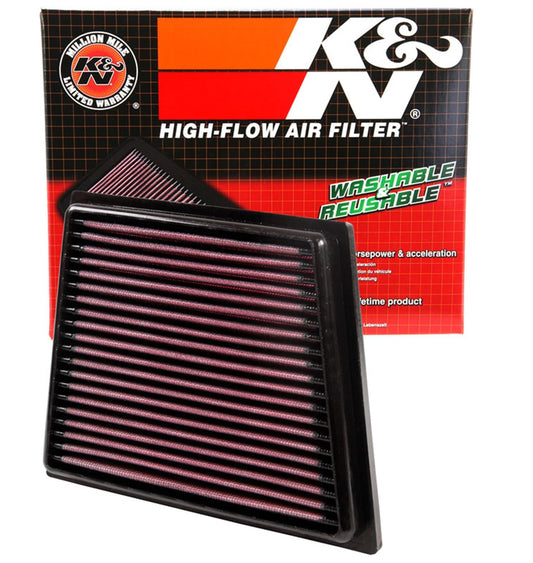 K&N FILTER 33-2955 K&N High-Flow Original Lifetime Engine Air Filter: Washable, 33-2955