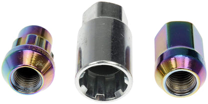 Dorman 713-375 G Rainbow/Neo-Chrome Acorn Wheel Nut Lock Set